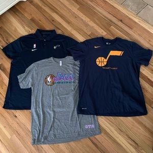 3 new Utah Jazz shirts, size XL